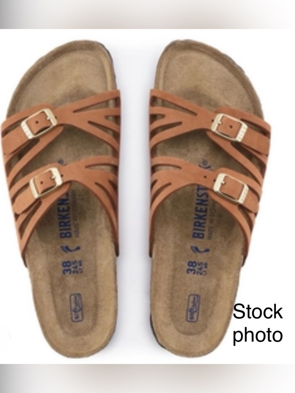 Discontinued Birkenstock Granada Pecan Nubuck Leather Soft Footbed EU 37